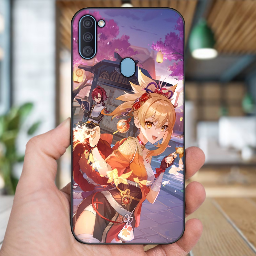Ốp lưng Samsung A11, M11 viền đen in hình Yoimiya Genshin Impact