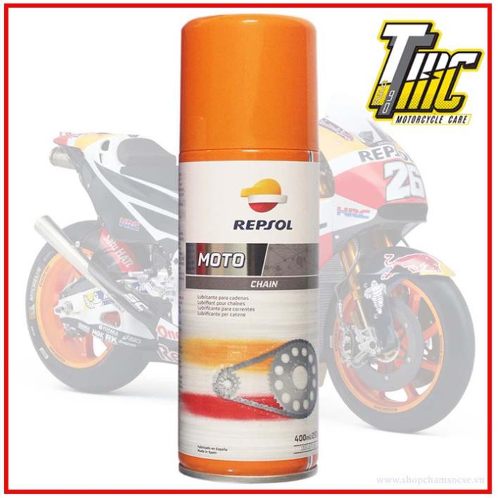 [Rẻ Vô Địch]  Xịt dưỡng sên Repsol Chain Lube 400ml