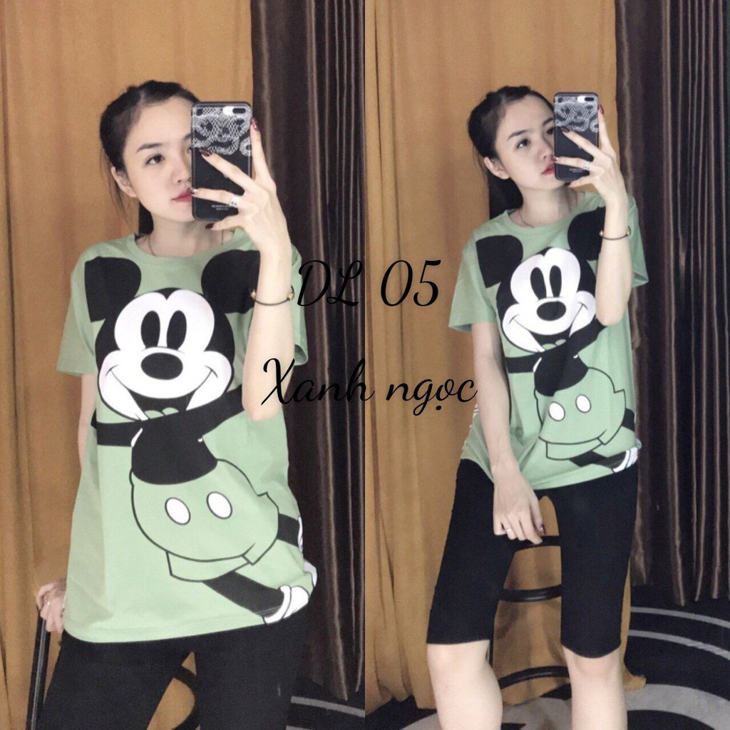 Đồ bộ mặc nhà nữ in hình chuột mickey cực dễ thương