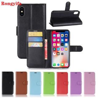 Bao da điện thoại họa tiết da trái vải đơn giản có ngăn đựng thẻ cho IPHONE 7 8 6 6S PLUS 5 5S SE