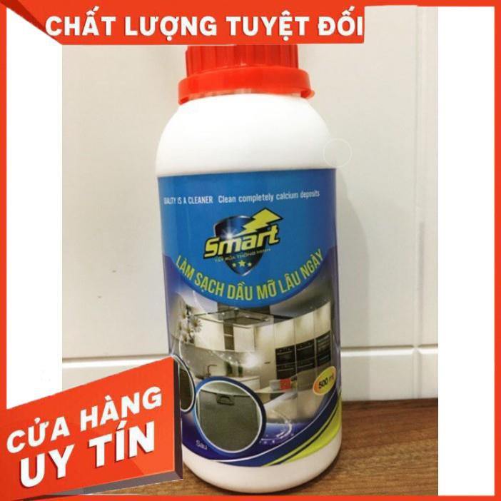 Chai tẩy dầu mỡ Smart 300ml 500ml, tẩy chất bám lâu ngày chỉ trong 5 phút, đăt sắt ra miếng (ảnh thật)