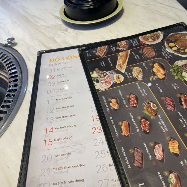 Bìa menu 6 trang A4