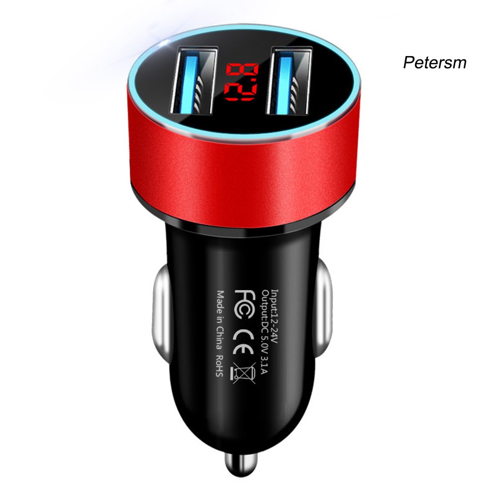 Tẩu Sạc Điện Thoại Cổng USB Kép 3.1A Tiện Dụng Cho Xe Hơi