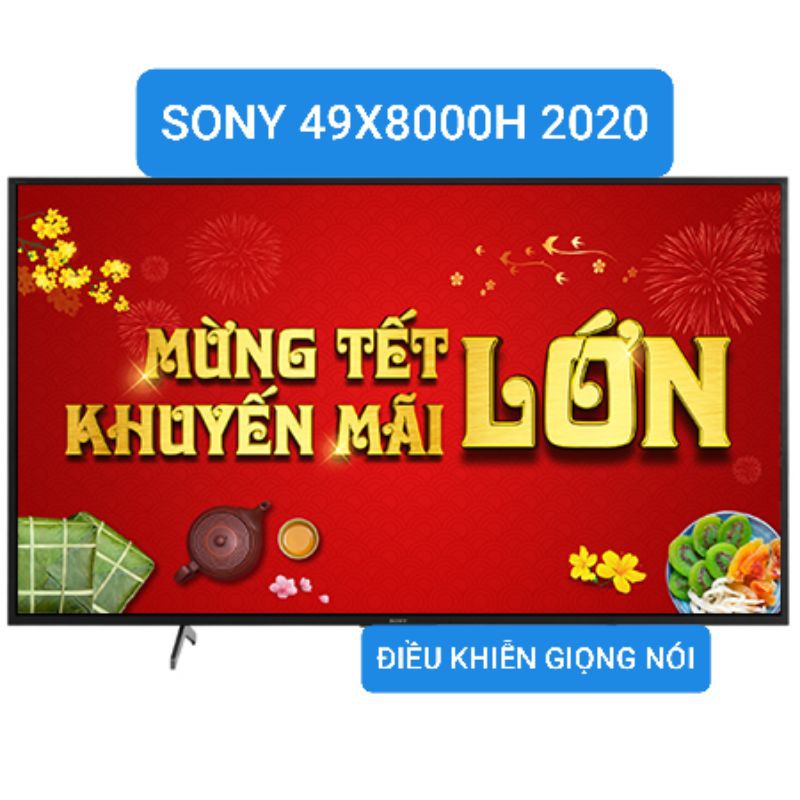 Android Tivi Sony 4K 49 inch KD-49X8000H 2020 Mới 100%