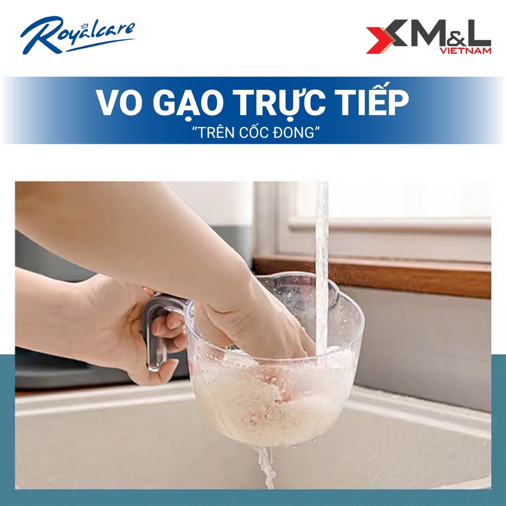 Thùng đựng gạo thông minh M&L 10kg - bao gồm khay đựng ngũ cốc - chống ẩm mốc côn trùng - Màu ghi