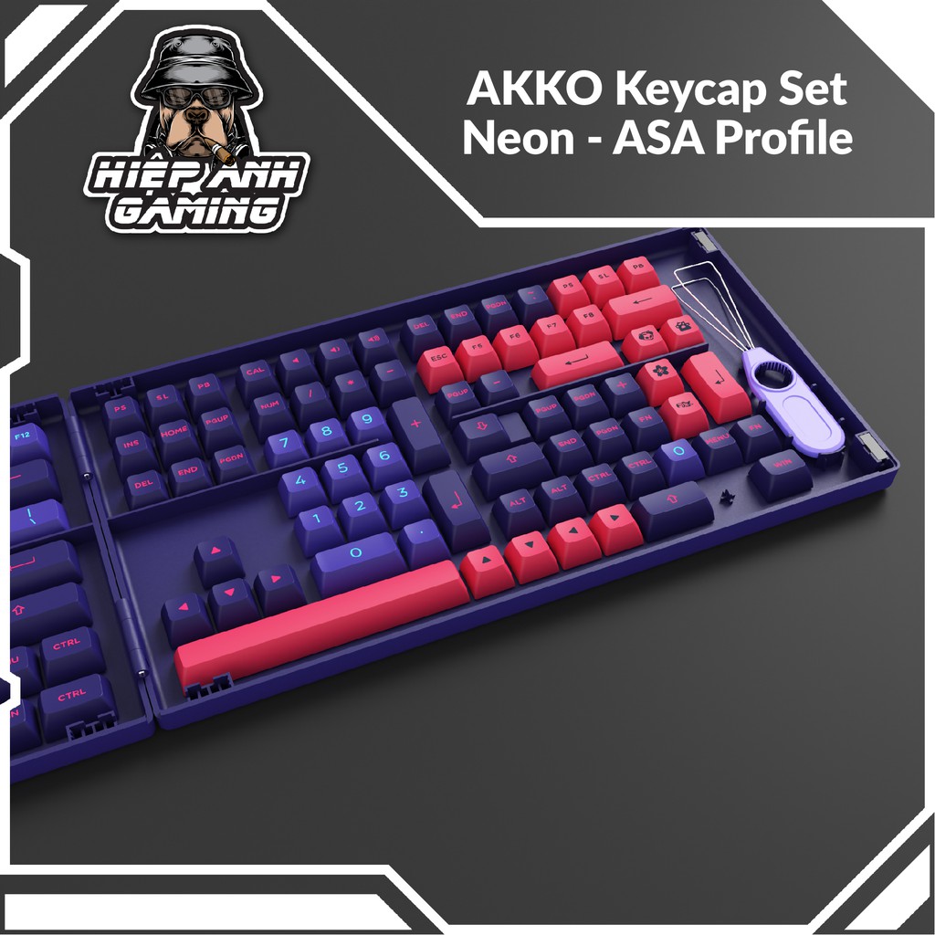 Bộ Keycap AKKO Neon - ASA dành cho Bàn phím cơ