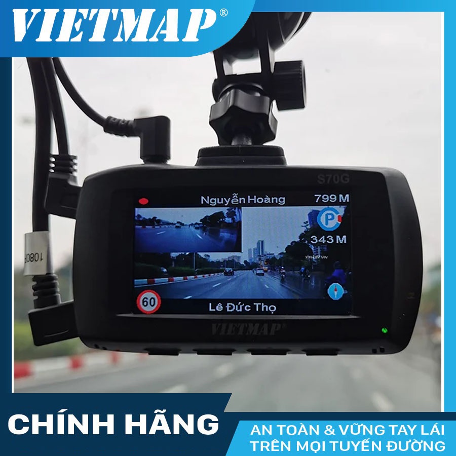 Camera lùi tích hợp cho bộ Camera hành trình Vietmap Papago S70G