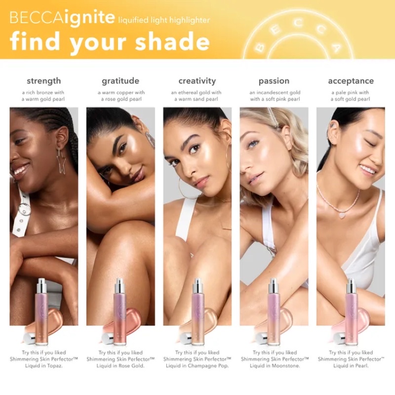 🌸 Becca Ignite Highlighter - Bắt sáng ánh nhũ dạng kem gồm 3 màu - Sample | BigBuy360 - bigbuy360.vn