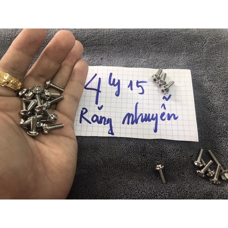 Ốc Salaya inox 304 size 4ly15 răng nhuyễn siêu sáng