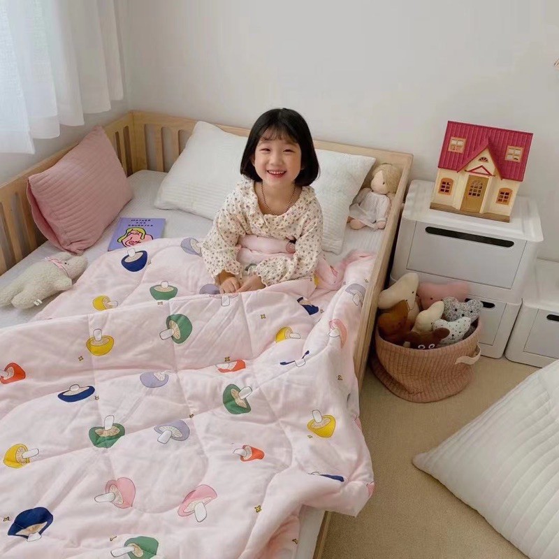 Chăn cotton sợi tre cho bé 1m5x2m