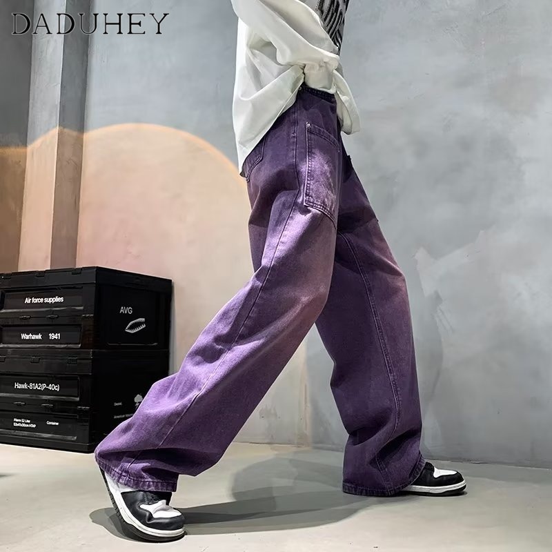 Bốuhey Quần Jean Dài Ống Rộng Lưng Cao Cỡ Lớn Thời Trang Mùa Thu 2022 Cho Nam Và Nữ