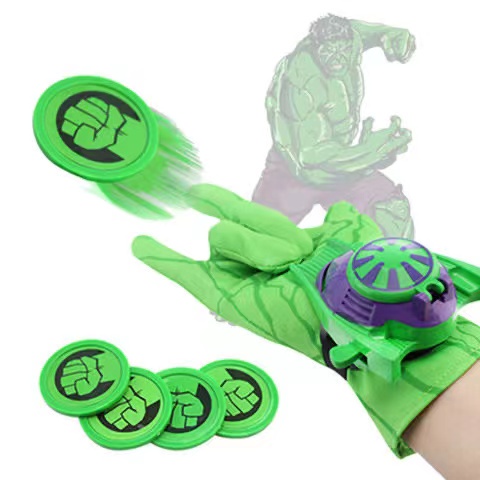 Set găng tay phóng đĩa đồ chơi phong cách siêu anh hùng vui nhộn dành cho bé trai