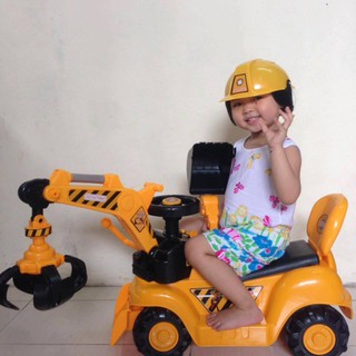 NB1234 Xe cẩu điện 2 chế độ (Có nhạc đèn + tựa lưng + mũ bảo hiểm ) .