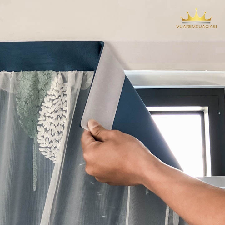 Rèm cửa dán tường, rèm cửa sổ 2 trong 1 chống nắng, trang trí dễ lắp đặt không khoan đục VIP04 Vuaremgiasi