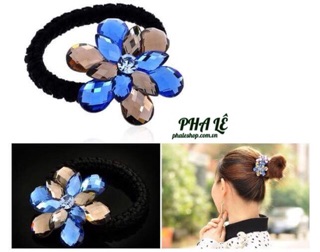 Cột Tóc Pha Lê Nhân Tạo Hoa 6 Cánh Cao Cấp