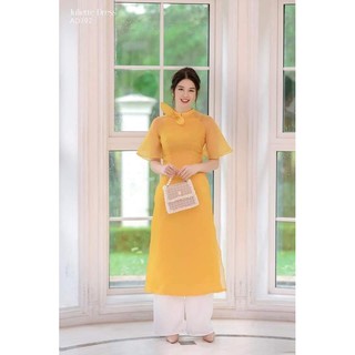Áo dài tơ óng 4 tà kèm quần