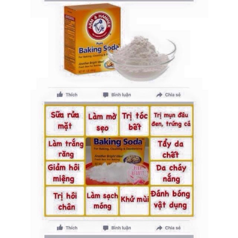 Cực phẩm Baking soda tẩy trắng răng hiệu quả gói 100gr