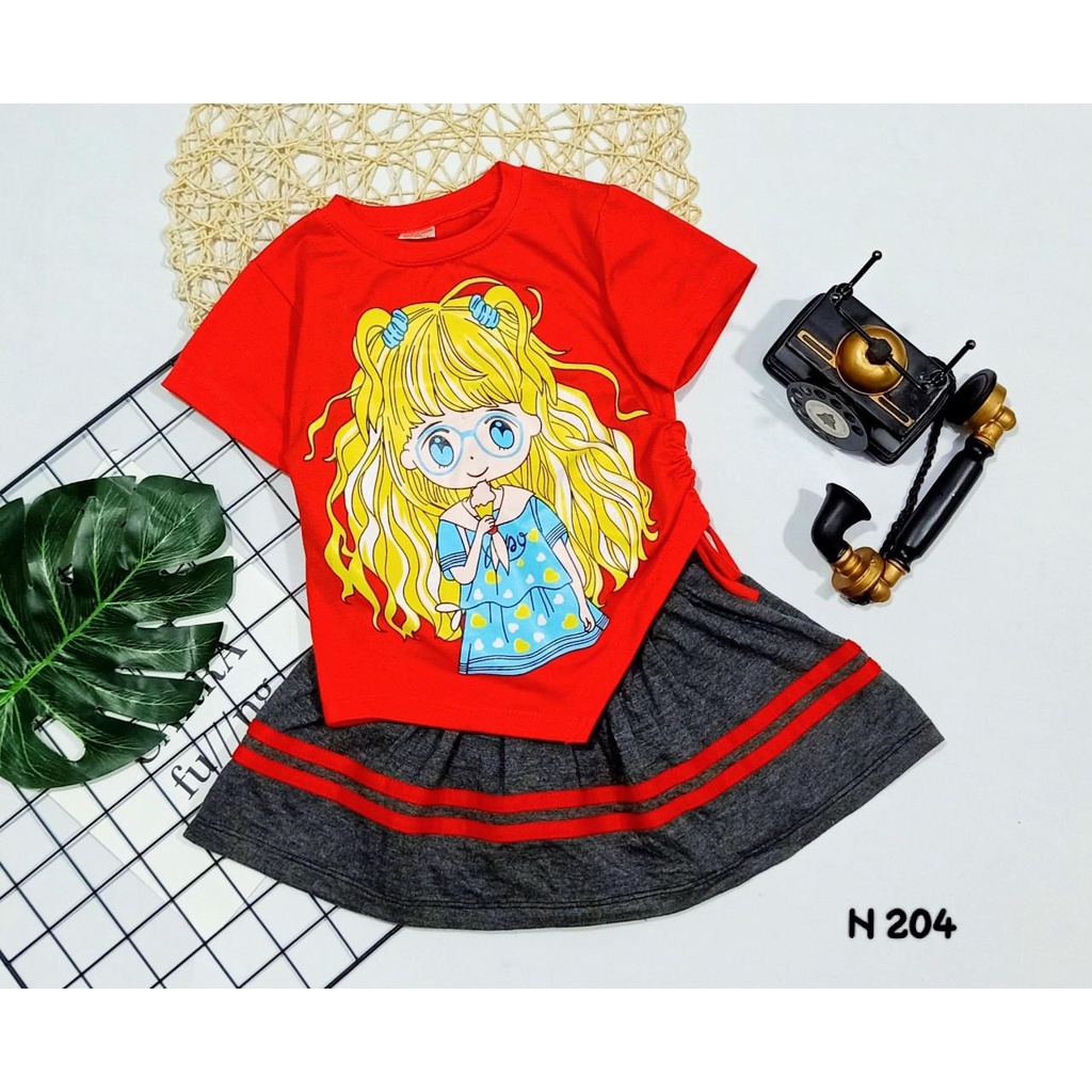 Set váy áo thể thao năng động xinh đẹp cho bé gái từ 20 đến 40kg -bộ váy bé gái size đại thun cotton có quần