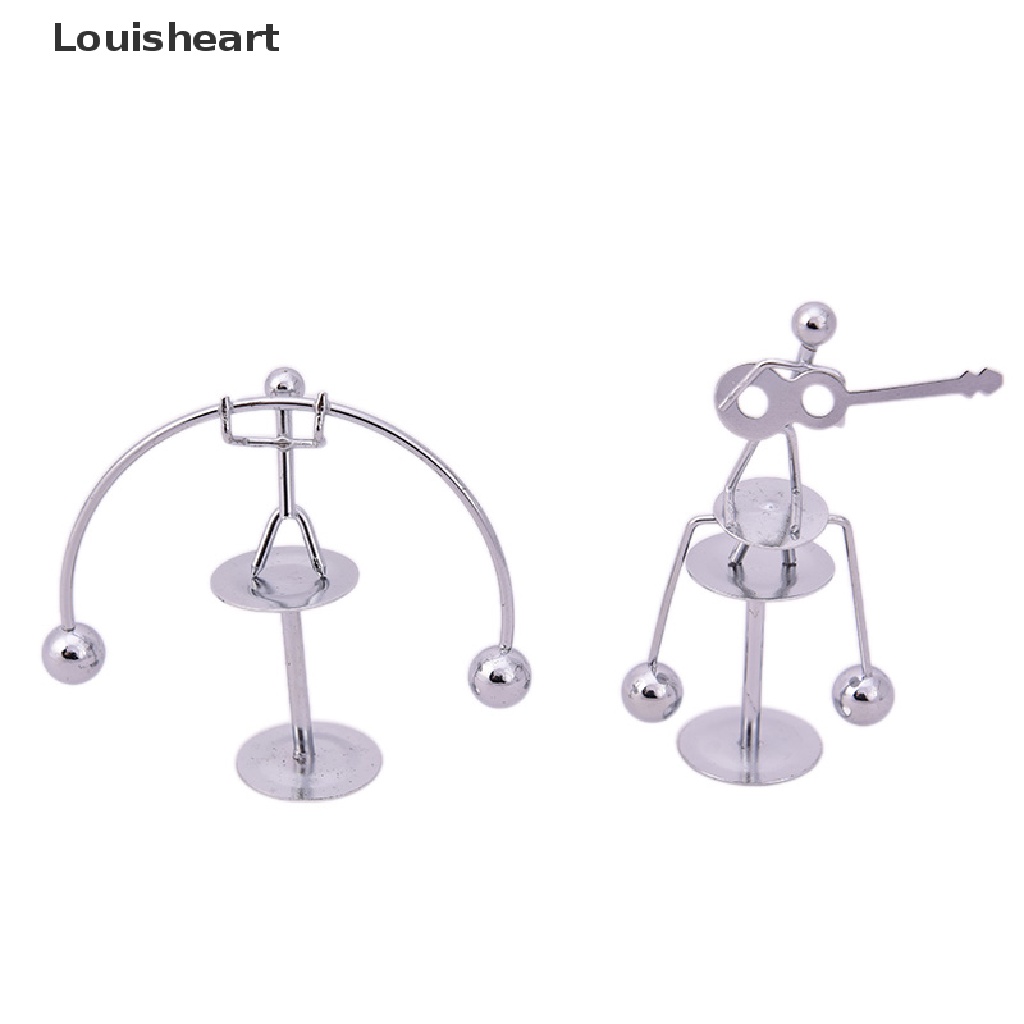 Louisheart Pendulum Cradle Science Physics Balance Toy Stainless Steel Newton Educational TFG