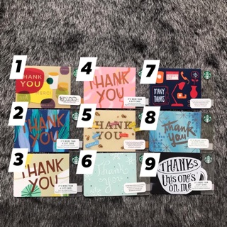 Thẻ Starbucks Mỹ - Thank you card