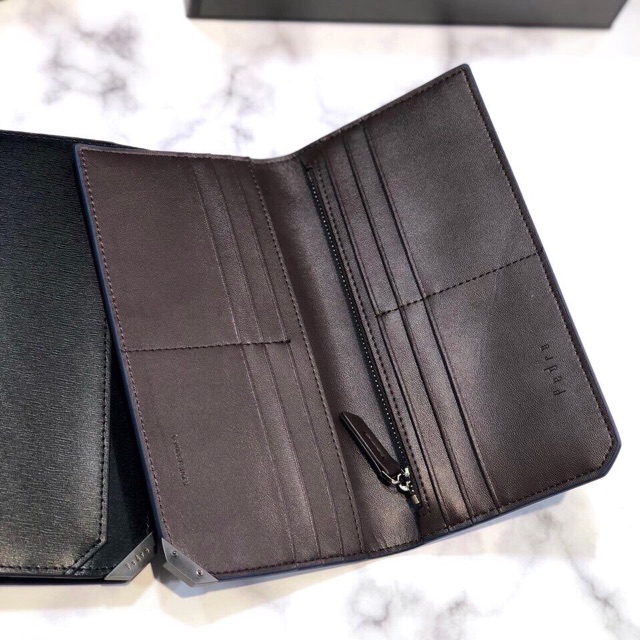 Ví unisex dài gập phối chéo