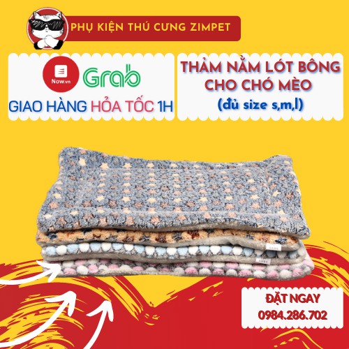 Thảm nằm lót bông cực rẻ cho chó mèo - Đệm nằm mỏng mùa đông cho thú cưng