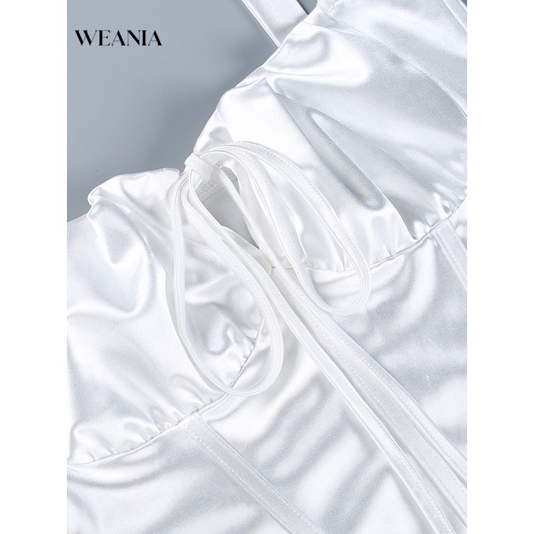 Áo Tank Top Vải Satin Phối Ren Thắt Nút D0321 Thời Trang Mùa Hè Cho Nữ