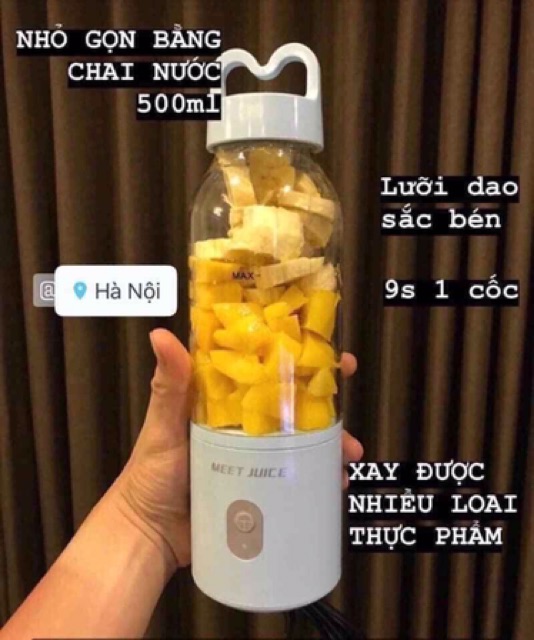 MÁY XAY SINH TỐ CẦM TAY MEET JUICE CỰC HOT