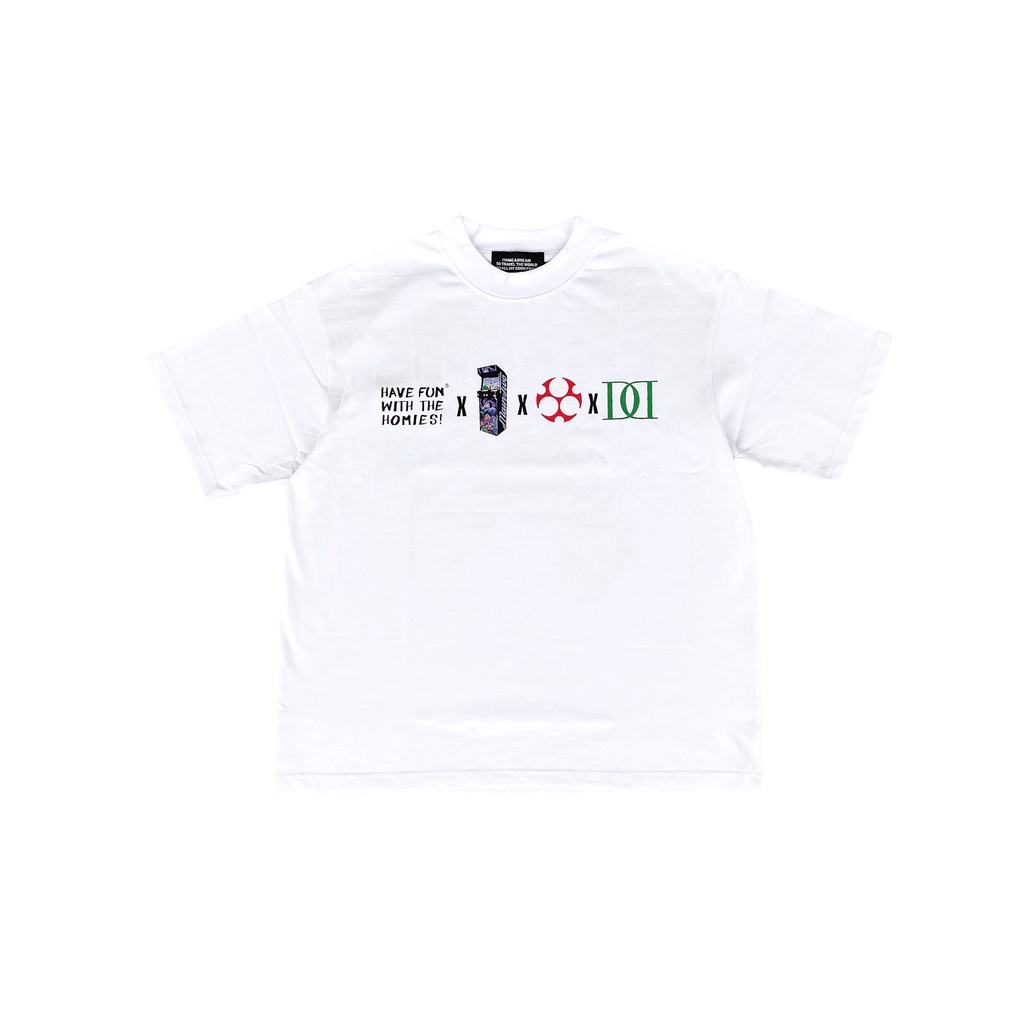 Áo thun White collabration tee, ao thun đep