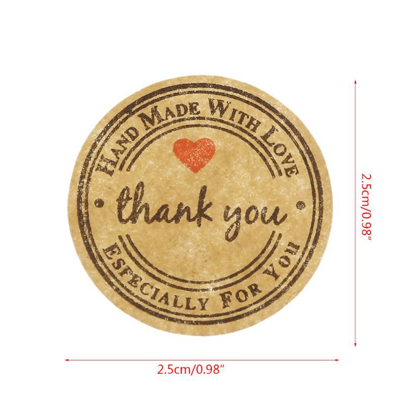 Set 500 Miếng Dán Chữ Thank You Dùng Để Trang Trí Thủ Công