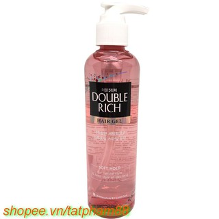 Gel Tạo Kiểu Tóc 250ml Double Rich Hair Gel Sorf Hold Dưỡng Tóc Và Giữ Nếp Tự Nhiên Chính Hãng.