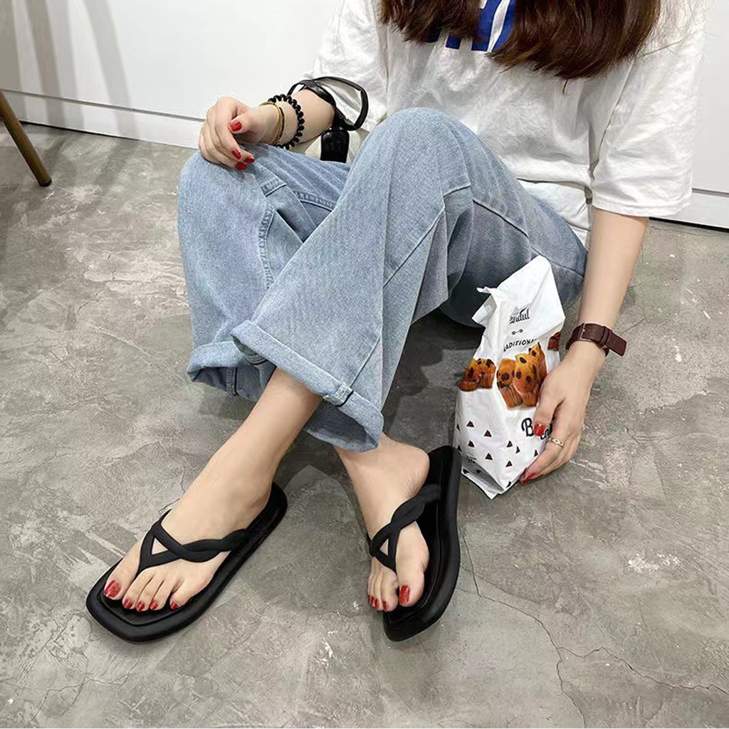 [3 màu] Dép nữ xỏ ngón đế cao su siêu nhẹ siêu êm mềm hợp thời trang mùa hè K02 DOZIMAX