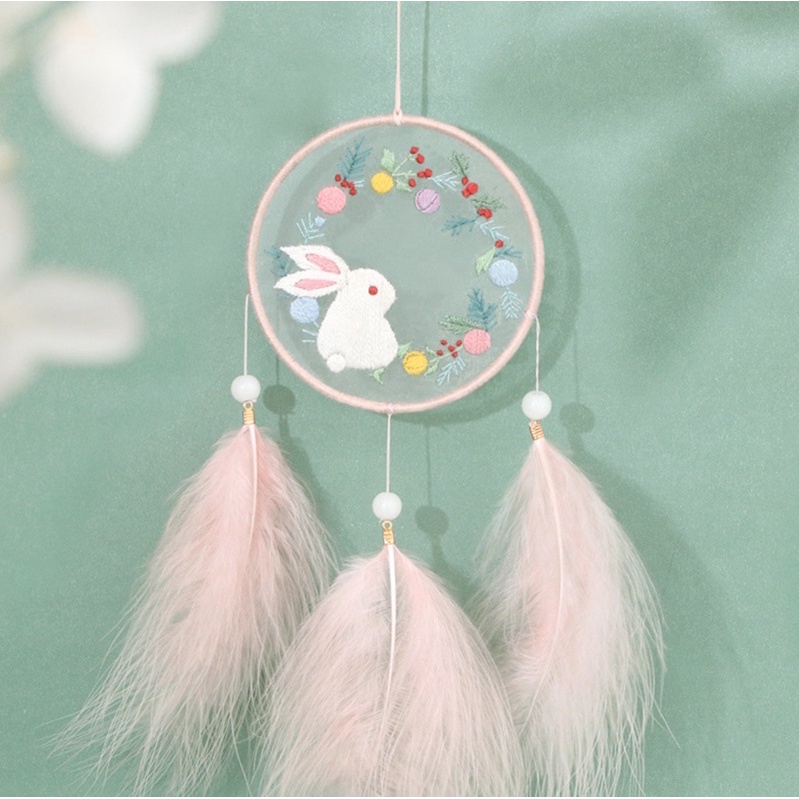 DIY Bộ Kit tự thêu Dreamcatcher may mắn quà tặng handmade ý nghĩa trang trí phòng decor thêu tay đầy đủ tự làm lenmade