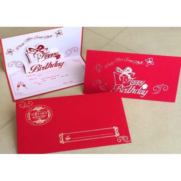 ✅|𝐗𝐚̉ 𝐊𝐡𝐨| Thiệp mời sinh nhật, thiệp mời thôi nôi, thiệp mời đầy tháng mẫu Pop-Up.