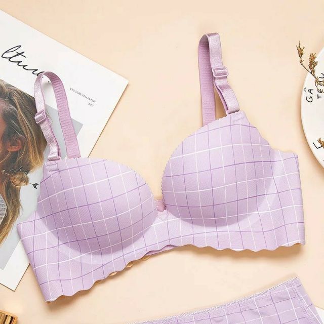 BỘ ĐỒ LÓT SU ĐÚC KẺ NHÃ NHẶN CAO CẤP ĐỆM DÀY SIÊU ÔM NÂNG NGỰC | BigBuy360 - bigbuy360.vn