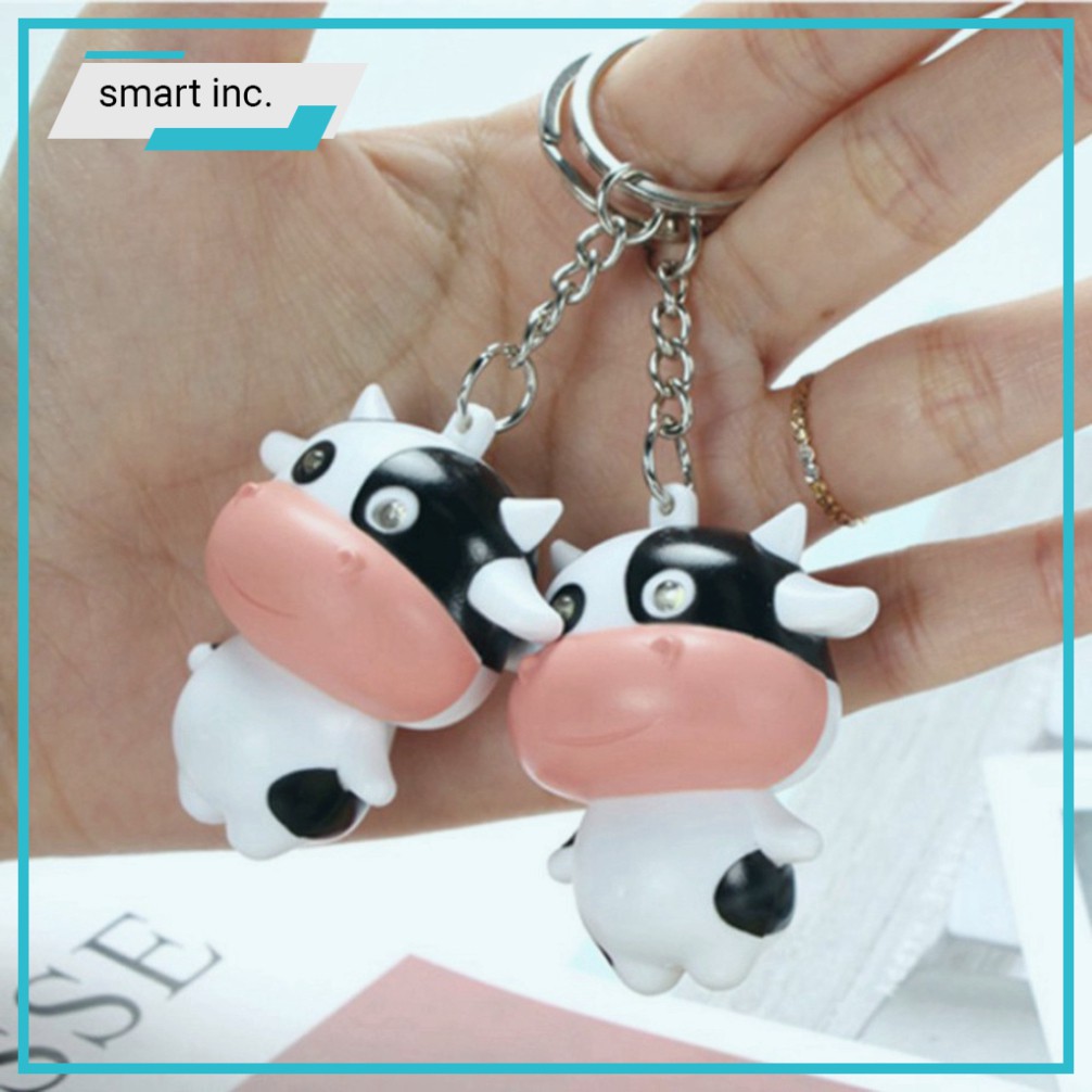 Móc Khóa Cặp Đôi Túi Xách 🌈FREESHIP🌈 Cute Mini Móc Khóa Treo Balo Hình Bò Sữa Móc Khóa Xe Máy Decor Trang Trí