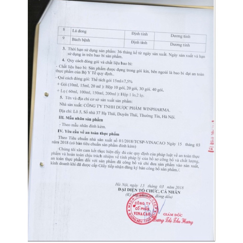 Hỗ trợ giải rượu Vinacao hộp 20 gói