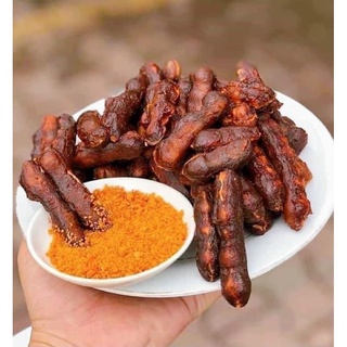 Me lào chấm muối tôm lon pet 500gr