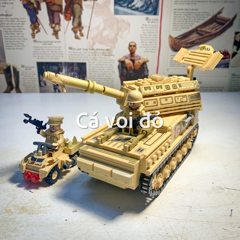 Bộ xếp hình xe tăng-Bộ lớn 524 chi tiết-siêu to khổng lồ 90014.