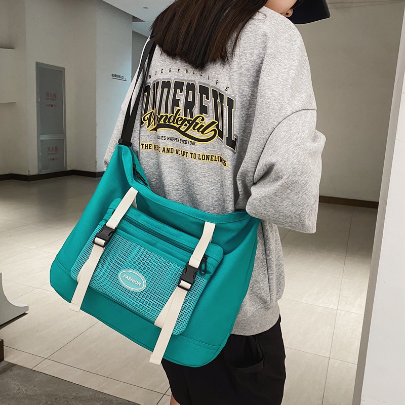 Túi Đeo Chéo Cỡ Lớn Bằng Nylon Thời Trang Hàn Quốc Cho Nữ