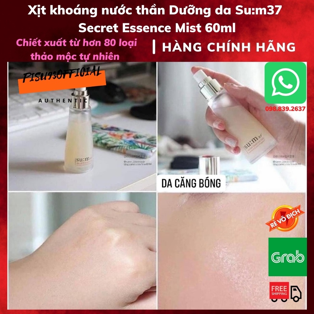 Xịt khoáng nước thần dưỡng ẩm, dành cho da dầu mụn Su:m37 Secret Essence Mist 60ml - Hàn Quốc | BigBuy360 - bigbuy360.vn