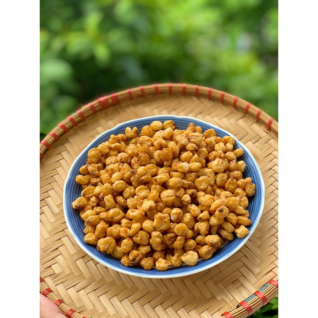 Ngô Giòn Xóc Mắm Cay Hộp 350g Ngô Bò Lá Chanh đồ ăn vặt Hà Nội [ Hana Food ]