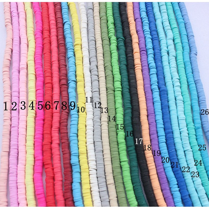 Bộ Hạt Đất Sét Polyme 6Mm Nhiều Màu Sắc Dùng Làm Trang Sức Thủ Công DIY