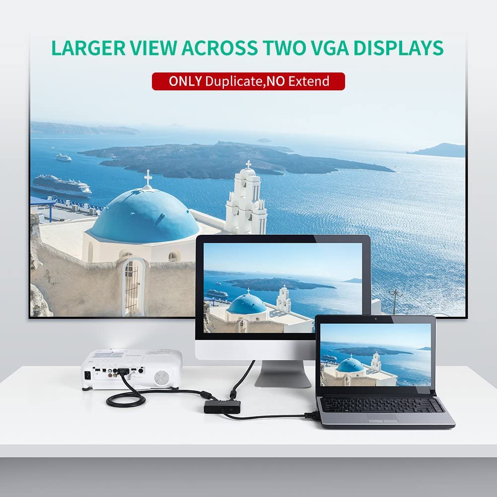 Cáp chia VGA 1 ra 2 Ugreen 20918 độ phân giải Full HD - Hàng phân phối chính hãng