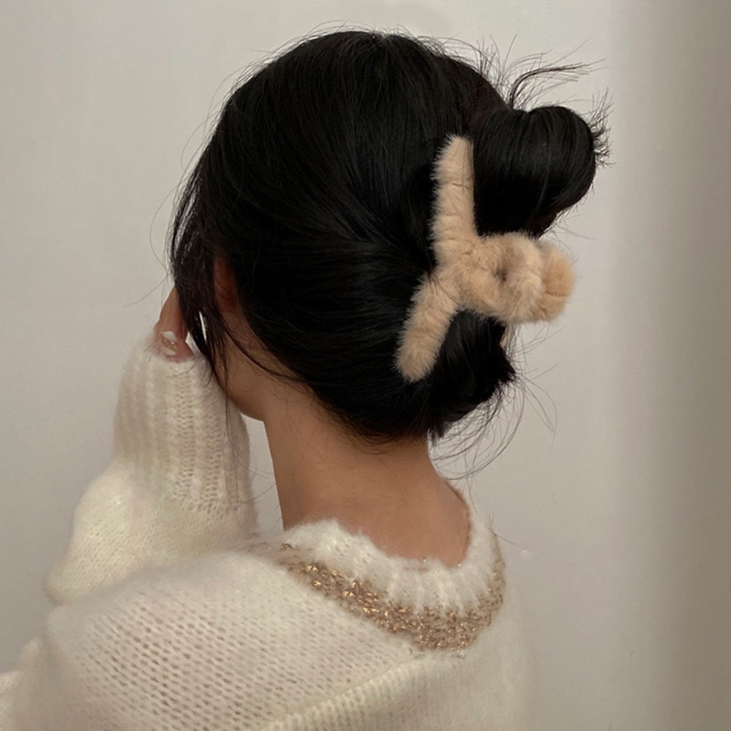 Ygt Kẹp Tóc Đính Lông Giả Thời Trang Thu Đông Hàn Quốc Cho Nữ