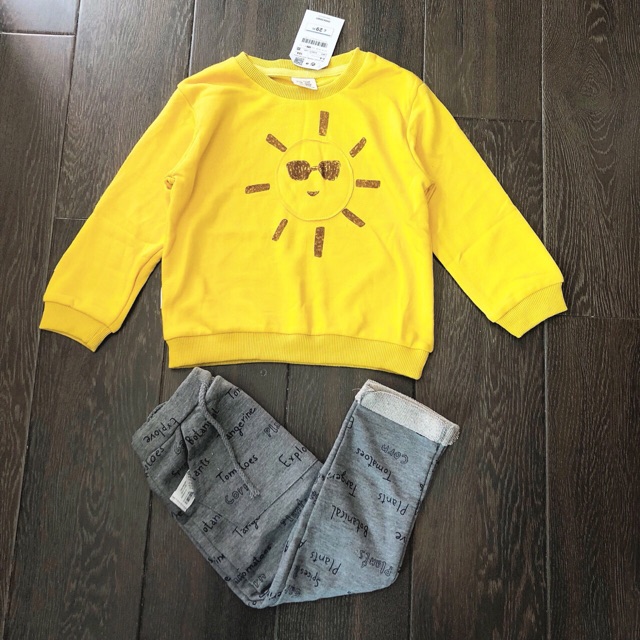 Bộ nỉ da cá zara bé trai