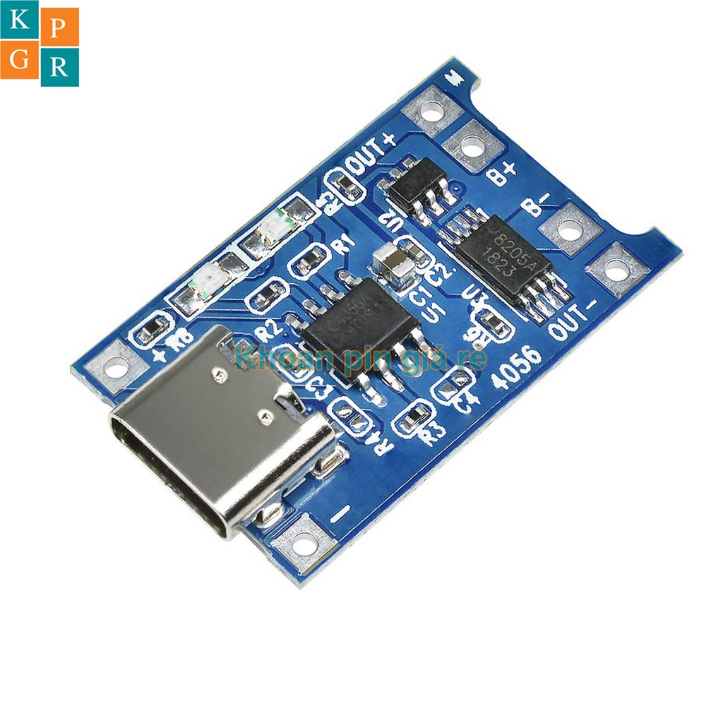 KPGR Mạch sạc pin Li-ion 3.7V TP4056 V2