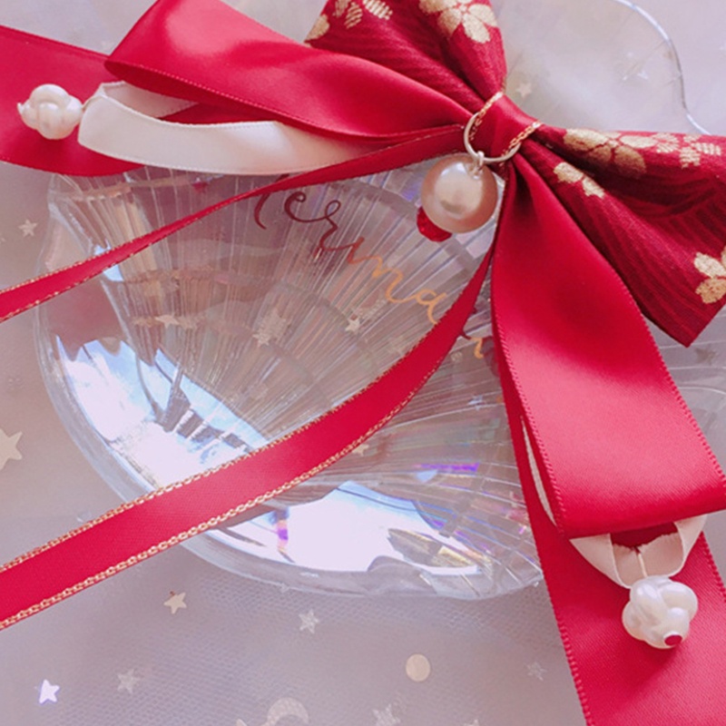 Kẹp Tóc Đuôi Ngựa Hình Nơ Lớn In Họa Tiết Thời Trang Cho Nữ Giá Đỡ