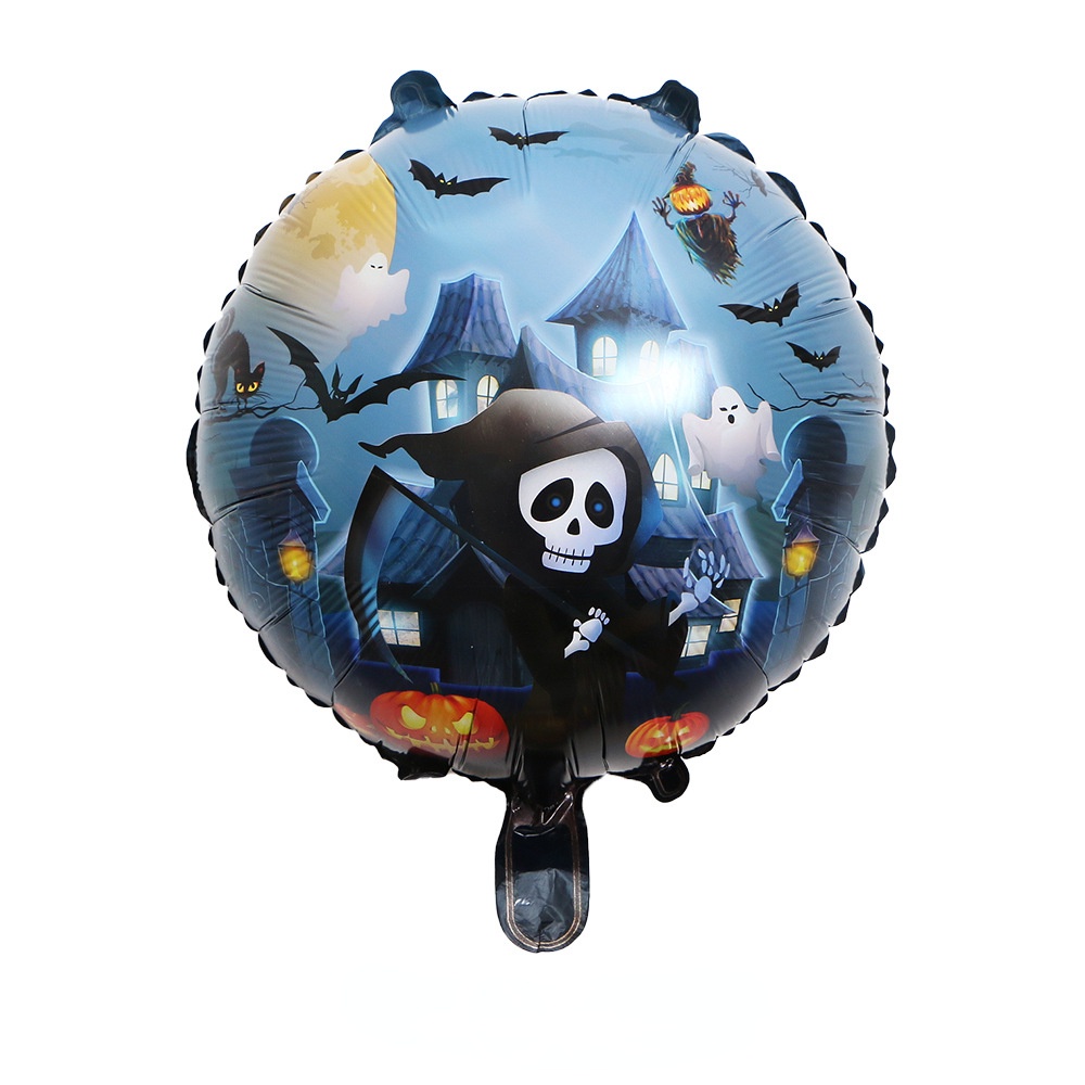 Bong Bóng Lá Nhôm Hình Ma Bí Ngô Trang Trí Halloween