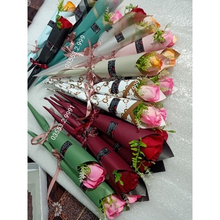 500 bó hoa ốc quế có lá (4k)
